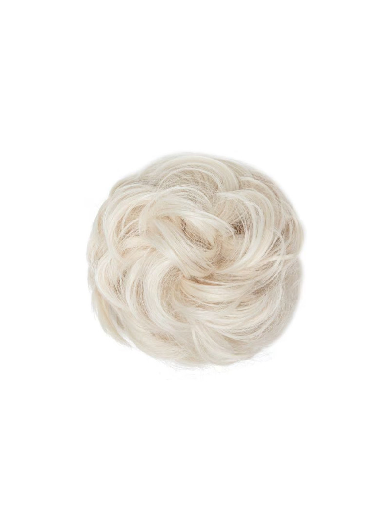 Gumka z włosami syntetycznymi - platynowy blond