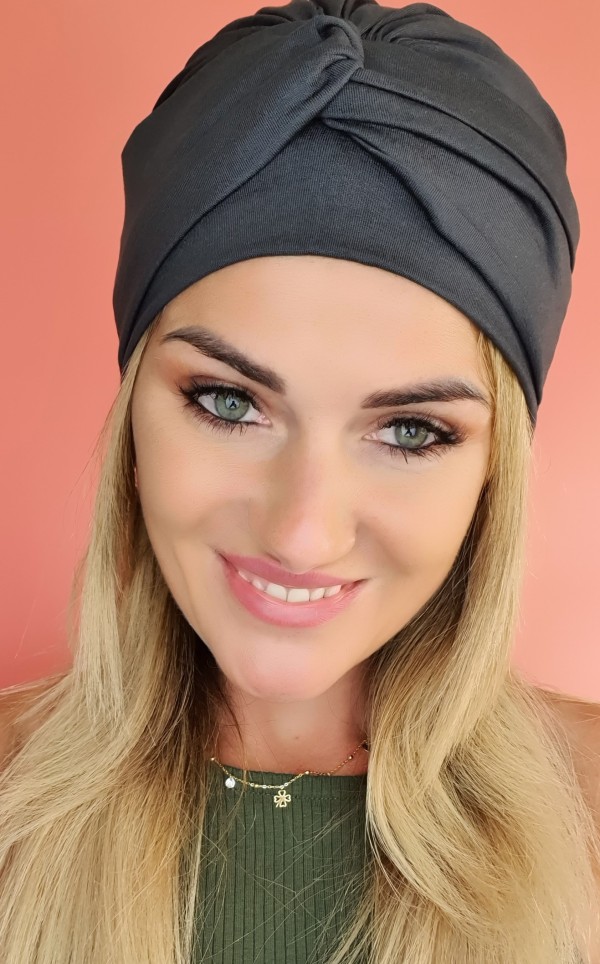 Čierny turban Ula – po chemoterapii – internetový obchod